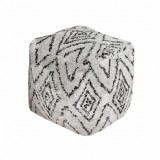 POUF BERBER BLACK AND WHITE